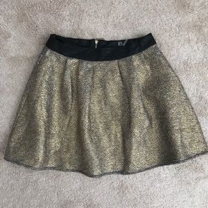 Very J gold mini skirt